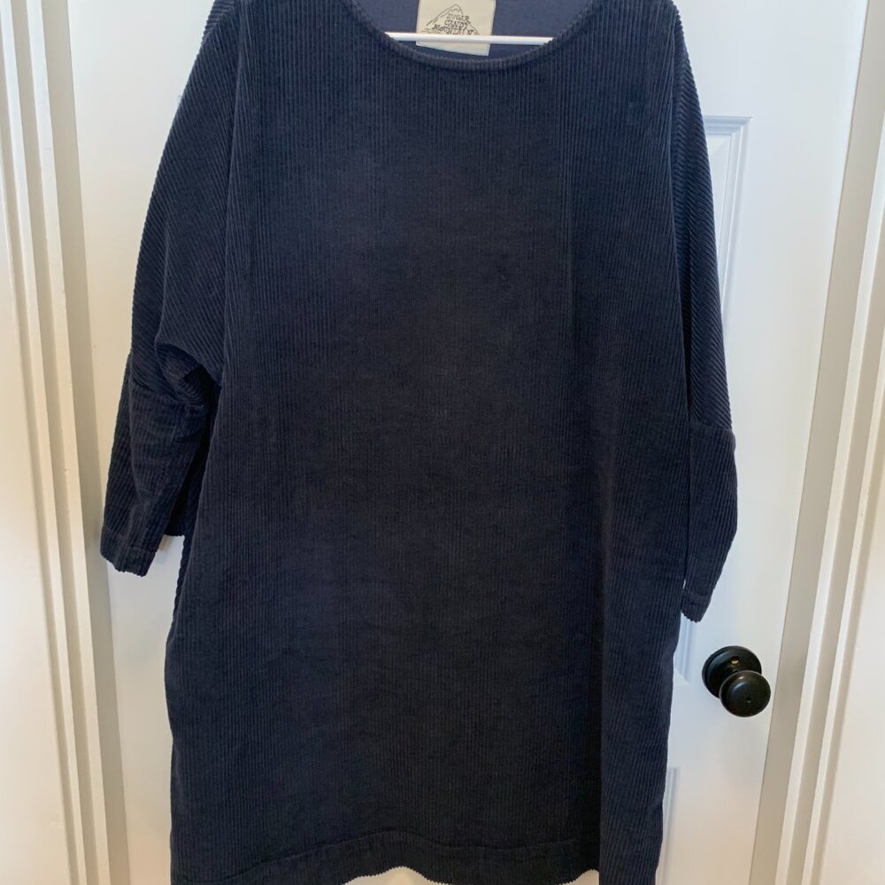 Women's Sugar Candy Mountain Monique Dress - Navy Blue Corduroy XS/S